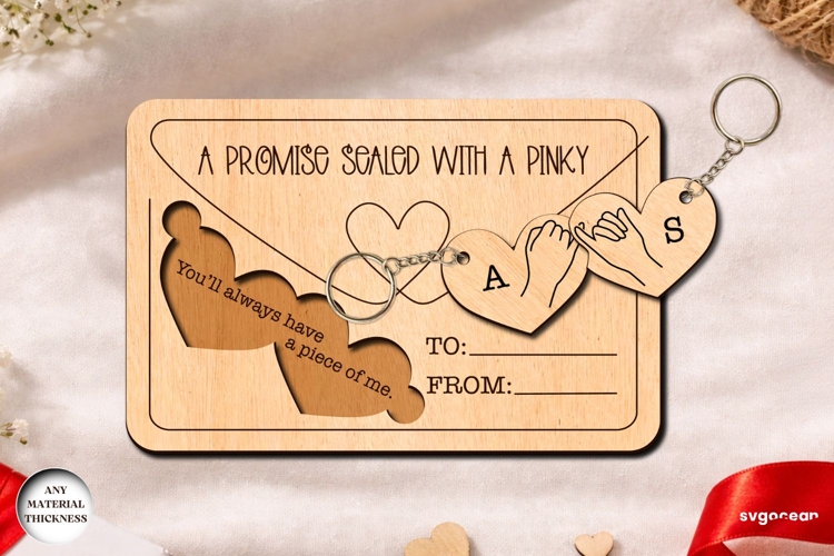 Valentines Day Couple Keychains Laser Cut | Glowforge | SVG