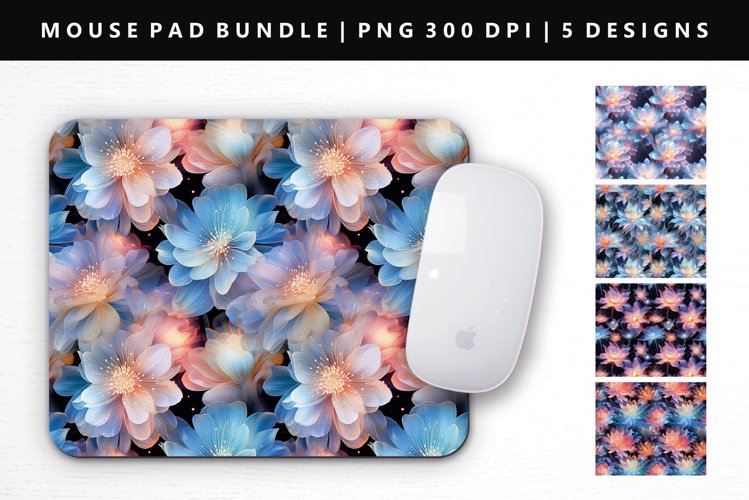 Flower Mouse Pad Design | Mouse Pad Sublimation PNG example image 1