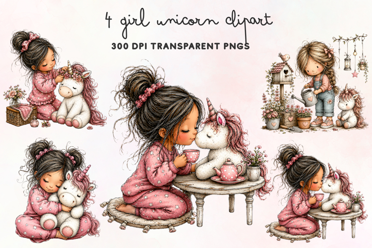 Cute Unicorn Clipart Image 7