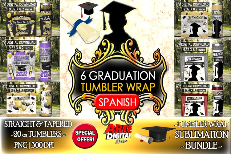 spanish graduation | sublimation designs |graduate tumbler