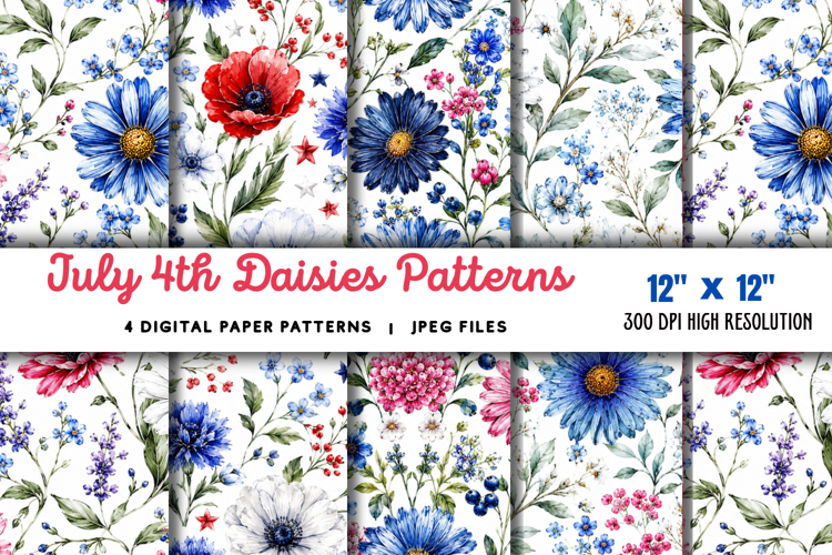 July Daisies Patterns JPG