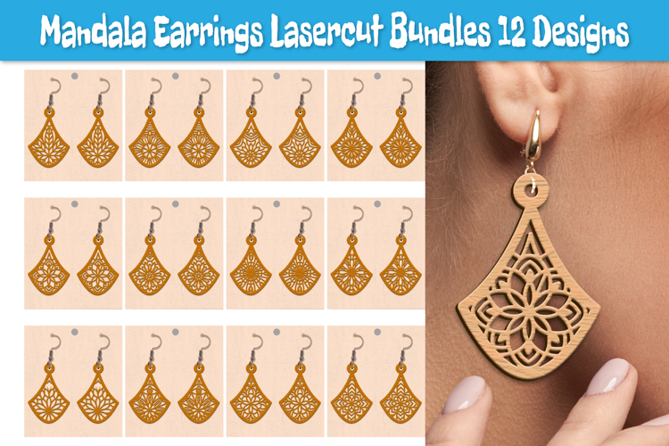 Mandala Earring Lasercut BUNDLES