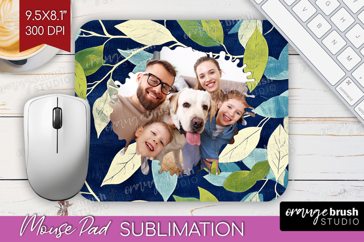 Eucalyptus Photo Mouse Pad PNG - Botanical Picture Frame Pad