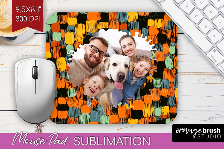 Halloween Photo Mouse Pad PNG - Brush Stroke Picture Frame