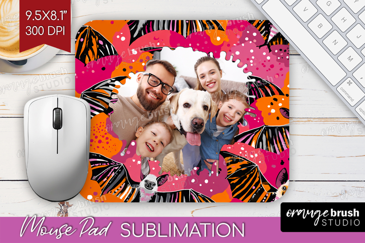 Halloween Photo Mouse Pad PNG - Brush Stroke Picture Frame