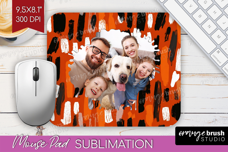 Halloween Photo Mouse Pad PNG - Brush Stroke Picture Frame