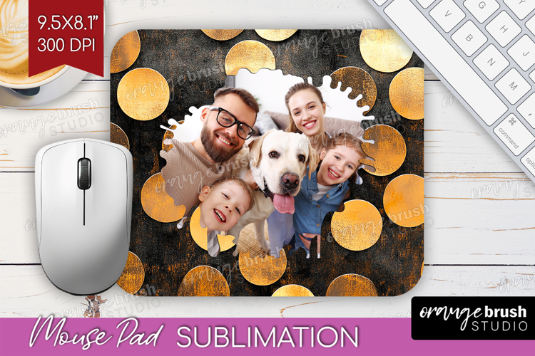 Rose Gold Photo Mouse Pad PNG - Abstract Picture Frame Mouse
