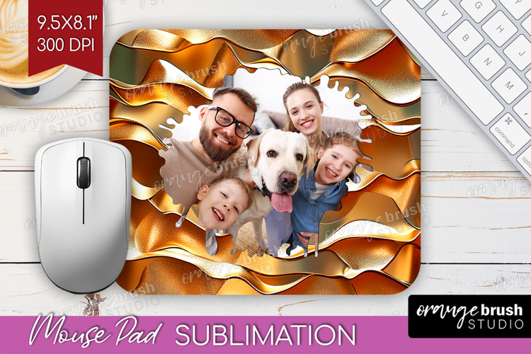 Rose Gold Photo Mouse Pad PNG - Abstract Picture Frame Mouse
