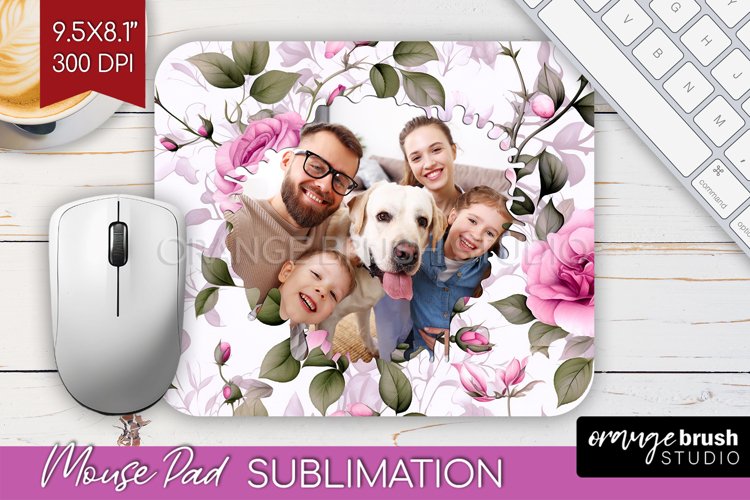 Spring Photo Mouse Pad PNG - Flowers Picture Frame Mouse Pad