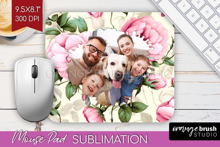 Spring Photo Mouse Pad PNG - Flowers Picture Frame Mouse Pad