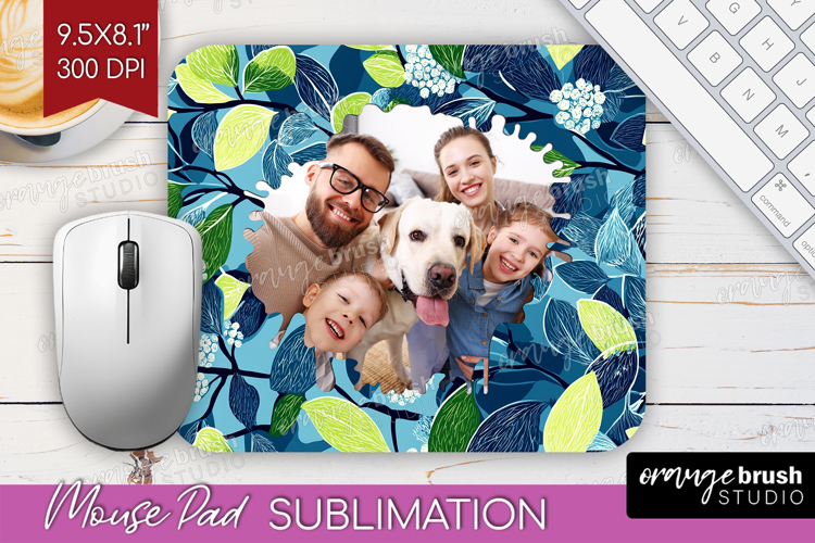 Eucalyptus Photo Mouse Pad PNG - Botanical Picture Frame Pad