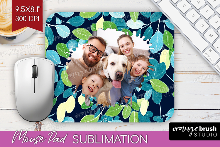 Eucalyptus Photo Mouse Pad PNG - Botanical Picture Frame Pad