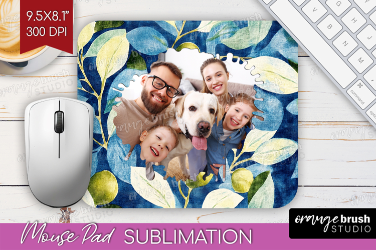 Eucalyptus Photo Mouse Pad PNG - Botanical Picture Frame Pad