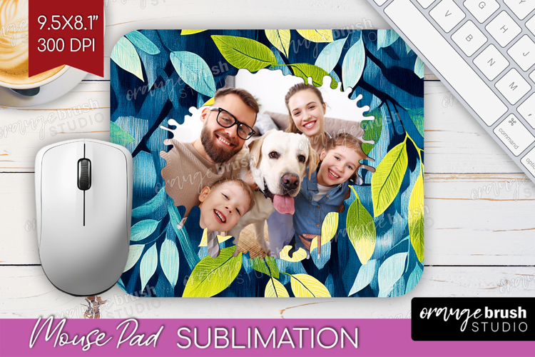 Eucalyptus Photo Mouse Pad PNG - Botanical Picture Frame Pad