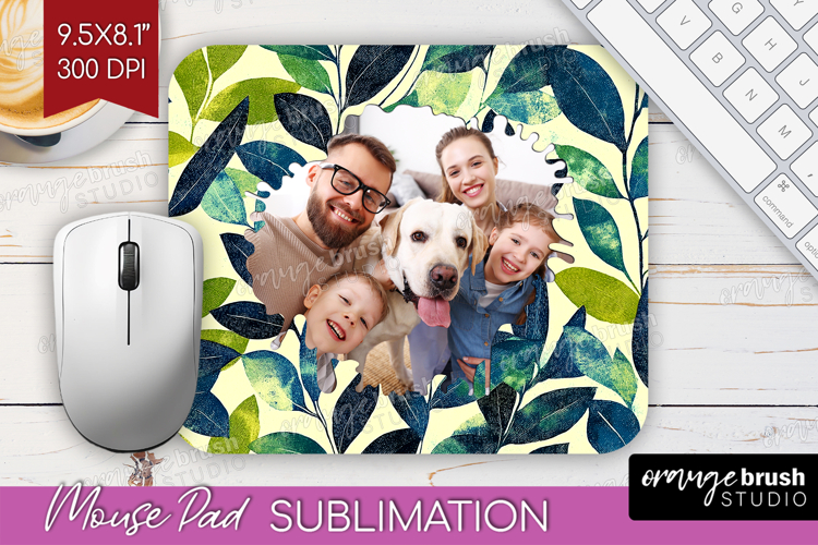 Eucalyptus Photo Mouse Pad PNG - Botanical Picture Frame Pad