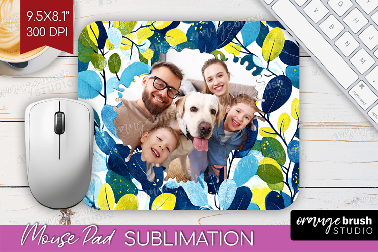 Eucalyptus Photo Mouse Pad PNG - Botanical Picture Frame Pad