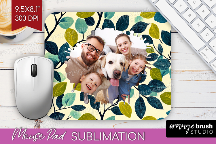 Eucalyptus Photo Mouse Pad PNG - Botanical Picture Frame Pad
