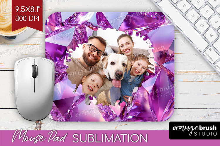 Gem Texture Photo Mouse Pad PNG - Gemstone Picture Frame Pad