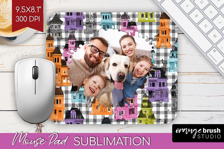 Halloween Photo Mouse Pad PNG - Spooky Picture Frame Mouse