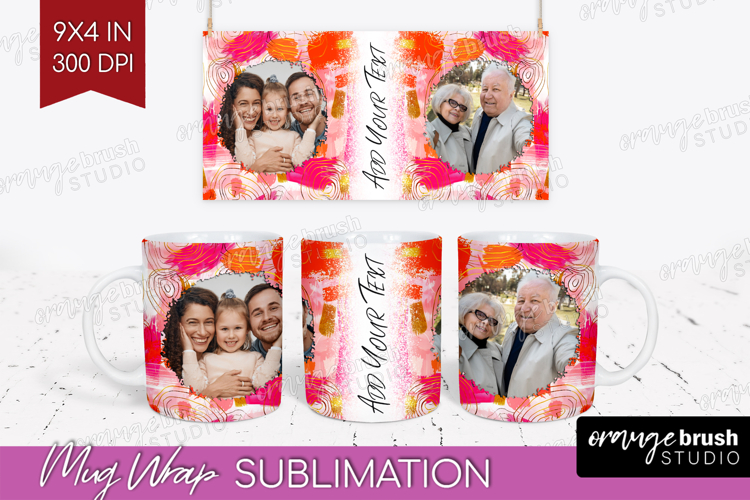 Brush Stroke Photo Mug Wrap PNG - Abstract Texture Picture