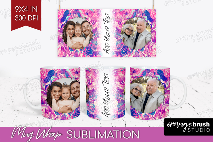 Brush Stroke Photo Mug Wrap PNG - Abstract Texture Picture
