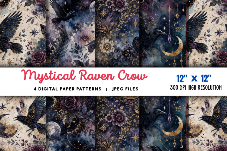Mystical Raven Crow Junk Journal JPG