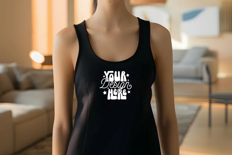 Next Level 1533 Black Mockup, Next Level Tank Top Mockup