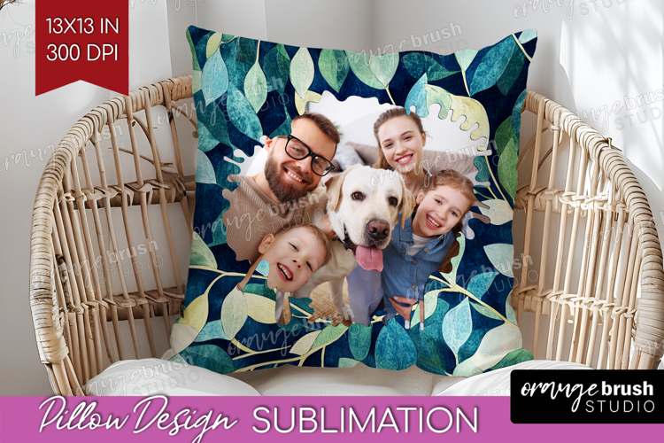 Eucalyptus Photo Pillow PNG - Botanical Picture Frame Pillow