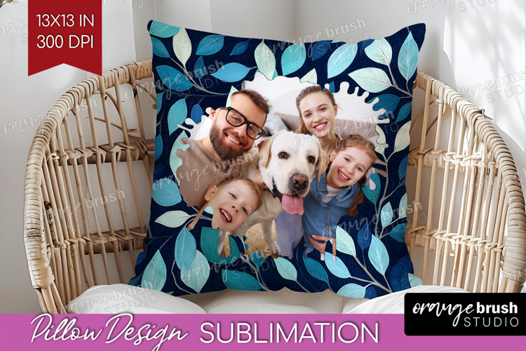 Eucalyptus Photo Pillow PNG - Botanical Picture Frame Pillow