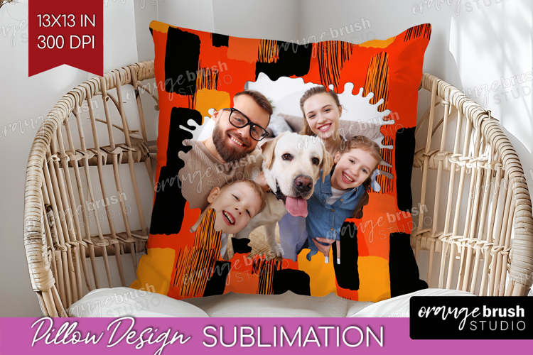 Halloween Photo Pillow PNG - Brush Stroke Picture Frame