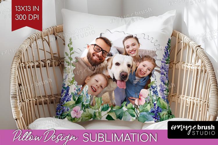 Wildflowers Photo Pillow PNG - Summer Flowers Picture Frame