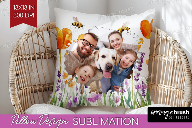 Wildflowers Photo Pillow PNG - Summer Flowers Picture Frame