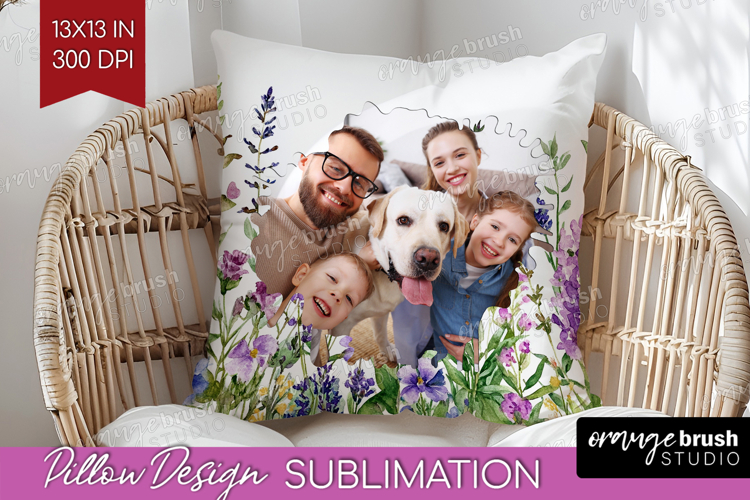 Wildflowers Photo Pillow PNG - Summer Flowers Picture Frame