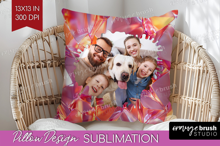 Gem Texture Photo Pillow PNG - Gemstone Picture Frame Pillow