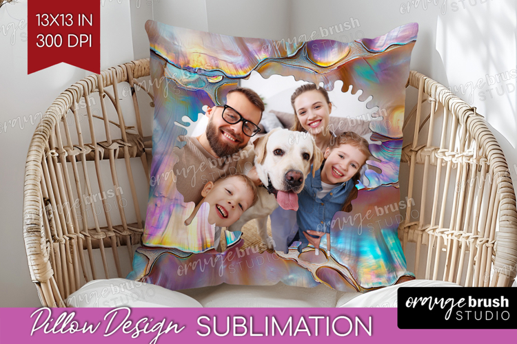 Pearl Photo Pillow PNG - Pearl Texture Picture Frame Pillow