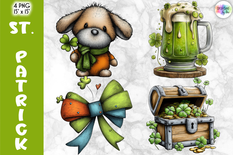 St. Patrick’s Day Clipart, Cute Lucky Animals & Irish Icons