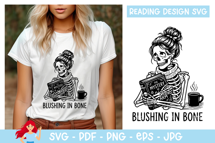 Blushing in bone SVG, Reading SVG