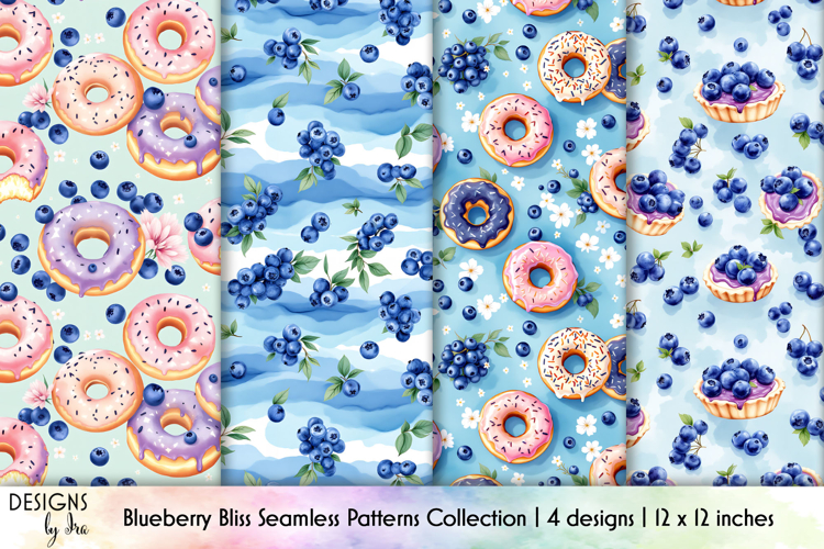 Blueberry Donut Pattern, Blueberry Tartlets Patterns