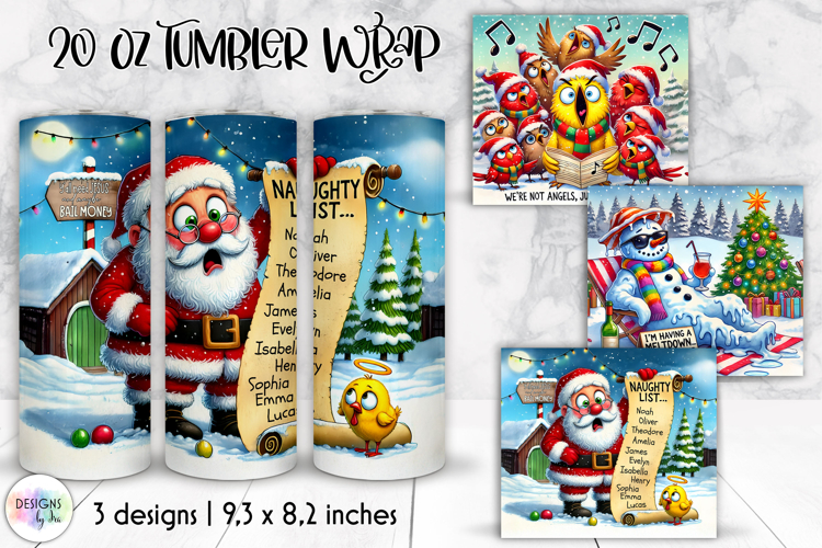 Funny Christmas Tumbler Wrap, Sarcastic Christmas Tumbler