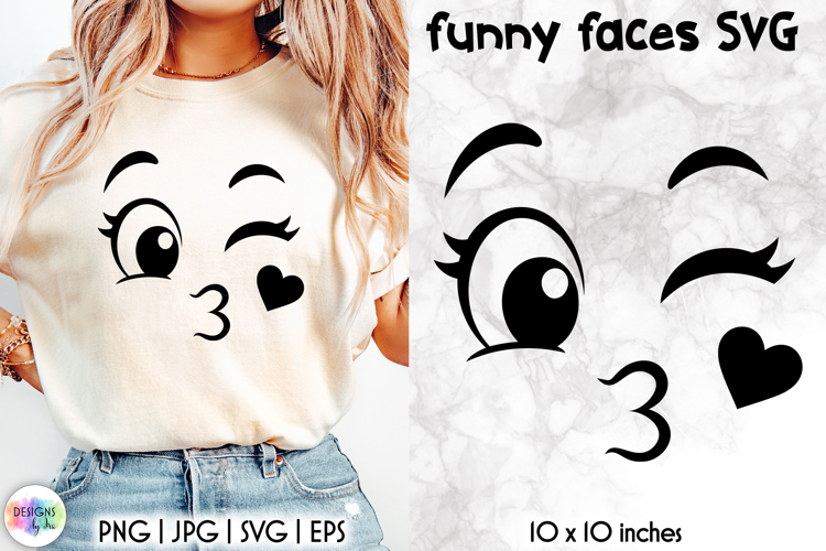 Funny Smiley Face SVG, Sarcastic Cartoon Face Expression PNG
