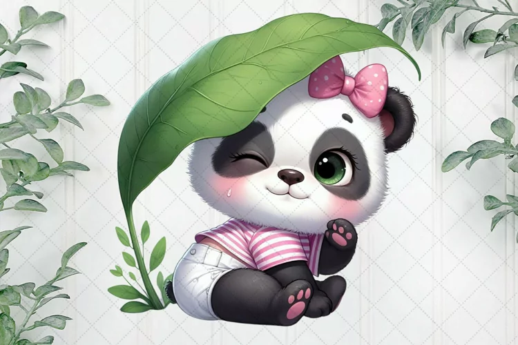 Pink Baby Panda Sublimation