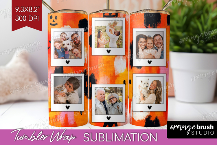 Halloween Photo Tumbler PNG - Brush Stroke Picture Tumbler