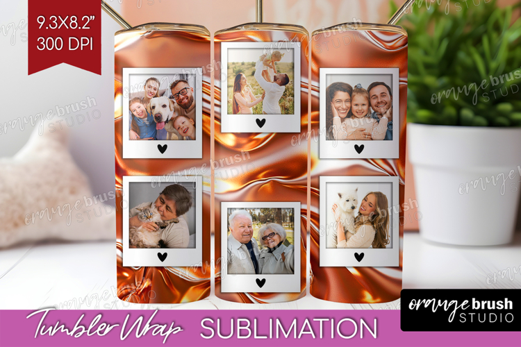 Rose Gold Photo Tumbler PNG - Abstract Picture Tumbler Wrap