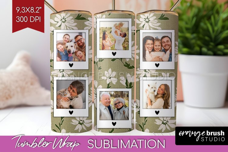 Flowers Photo Tumbler PNG - Vintage Floral Picture Tumbler