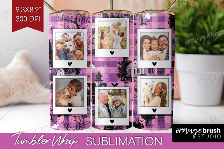 Halloween Photo Tumbler PNG - Spooky Picture Tumbler Wrap