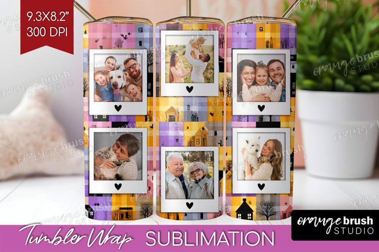 Halloween Photo Tumbler PNG - Spooky Picture Tumbler Wrap