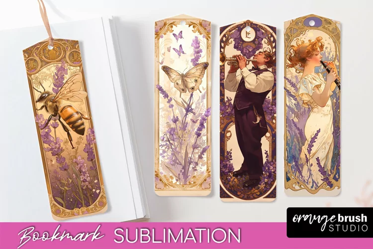 Vintage Scrapbook Bookmark Sublimation - Ephemera Bookmarks
