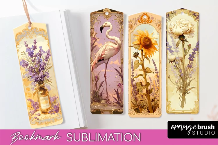 Vintage Scrapbook Bookmark Sublimation - Ephemera Bookmarks