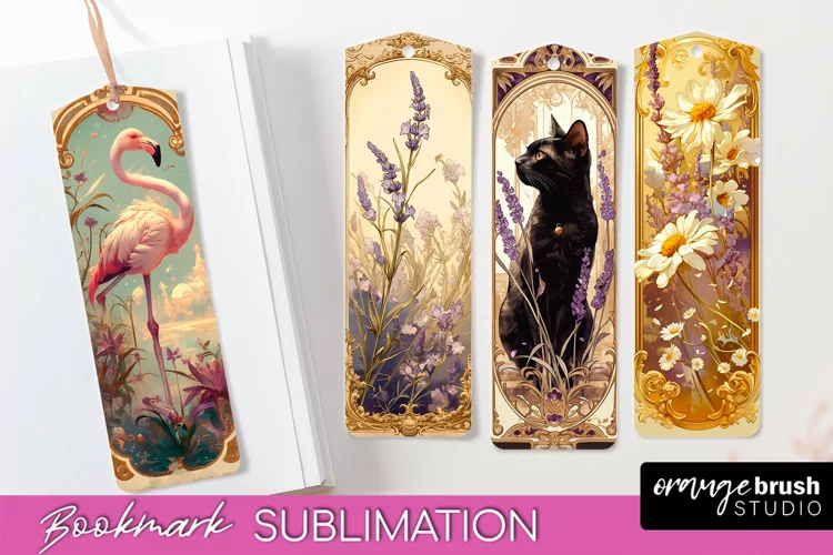 Vintage Scrapbook Bookmark Sublimation - Ephemera Bookmarks