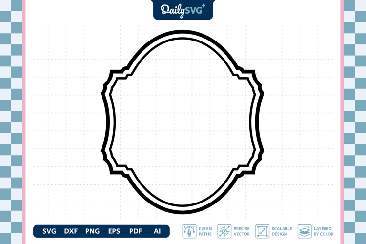 Vintage Label Frame SVG